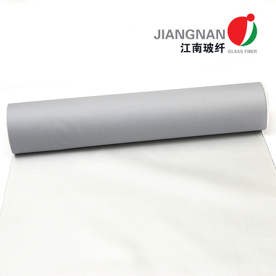 Feuerbeständiges Fiberglas-Gewebe 1000mm - 2000mm Breite Grey Color Pu Coated Fabric