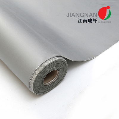 Silikon-Fiberglas-feuerfest machende Gewebe Grey Colors 0.4mm benutzt im Rauche Curtaines