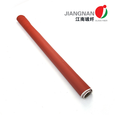 Roter 0.4mm Hochtemperaturfiberglas-Feuer-Vorhangstoff-Stoff für errichtendes Brandschutz-System