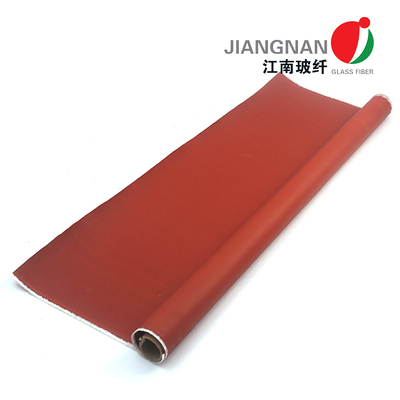 Roter 0.4mm Hochtemperaturfiberglas-Feuer-Vorhangstoff-Stoff für errichtendes Brandschutz-System