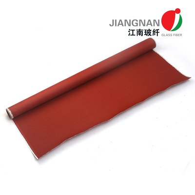 Roter 0.4mm Hochtemperaturfiberglas-Feuer-Vorhangstoff-Stoff für errichtendes Brandschutz-System