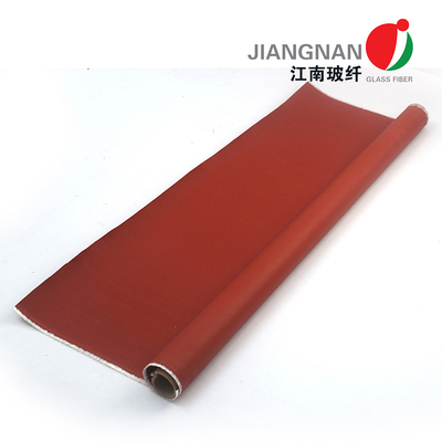 Roter 0.4mm Hochtemperaturfiberglas-Feuer-Vorhangstoff-Stoff für errichtendes Brandschutz-System