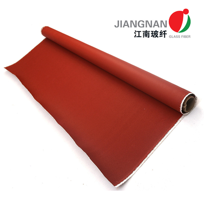 Roter 0.4mm Hochtemperaturfiberglas-Feuer-Vorhangstoff-Stoff für errichtendes Brandschutz-System