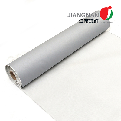 Feuerbeständiges Fiberglas-Gewebe 1000mm - 2000mm Breite Grey Color Pu Coated Fabric
