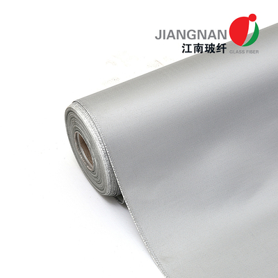 Silikon-Fiberglas-feuerfest machende Gewebe Grey Colors 0.4mm benutzt im Rauche Curtaines