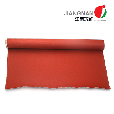 Roter 0.4mm Hochtemperaturfiberglas-Feuer-Vorhangstoff-Stoff für errichtendes Brandschutz-System
