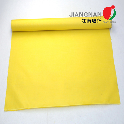 0.4mm Hochtemperaturfiberglas-Feuer-Vorhangstoff-Stoff für Feuer-gelbe Farbe