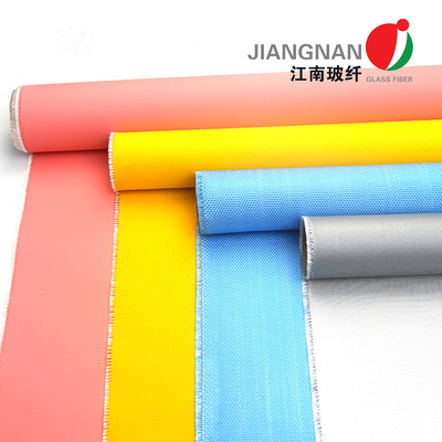 Ein silbernes silikonumhülltes Fiberglas-Seitengewebe für Brandverhütung